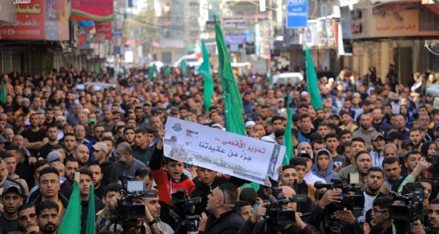 مسيرات جماهيرية شمال غزة نصرة للأقصى والأسرى والضفة